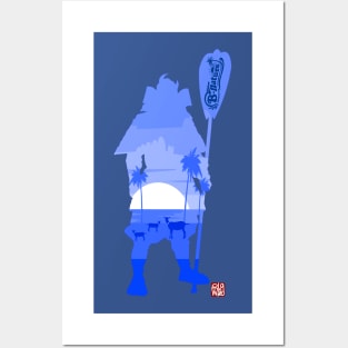 B-Nature Samurai Blue Posters and Art